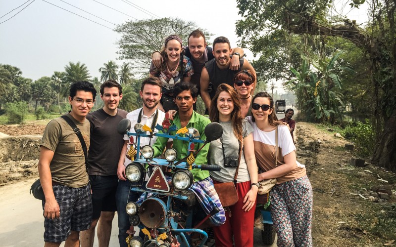 The group arrived to the FOKE home on the back of a motor van which carried all ten of us.