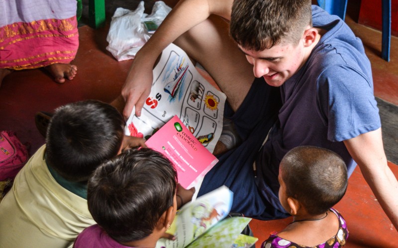 The group also spent time in our Topsia centre where the morning school was going on and they interacted with all the younger children there.