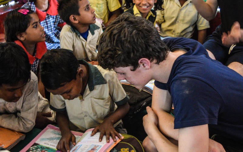 Our students enjoyed meeting the group and showing off their text books and work they do in our centre.